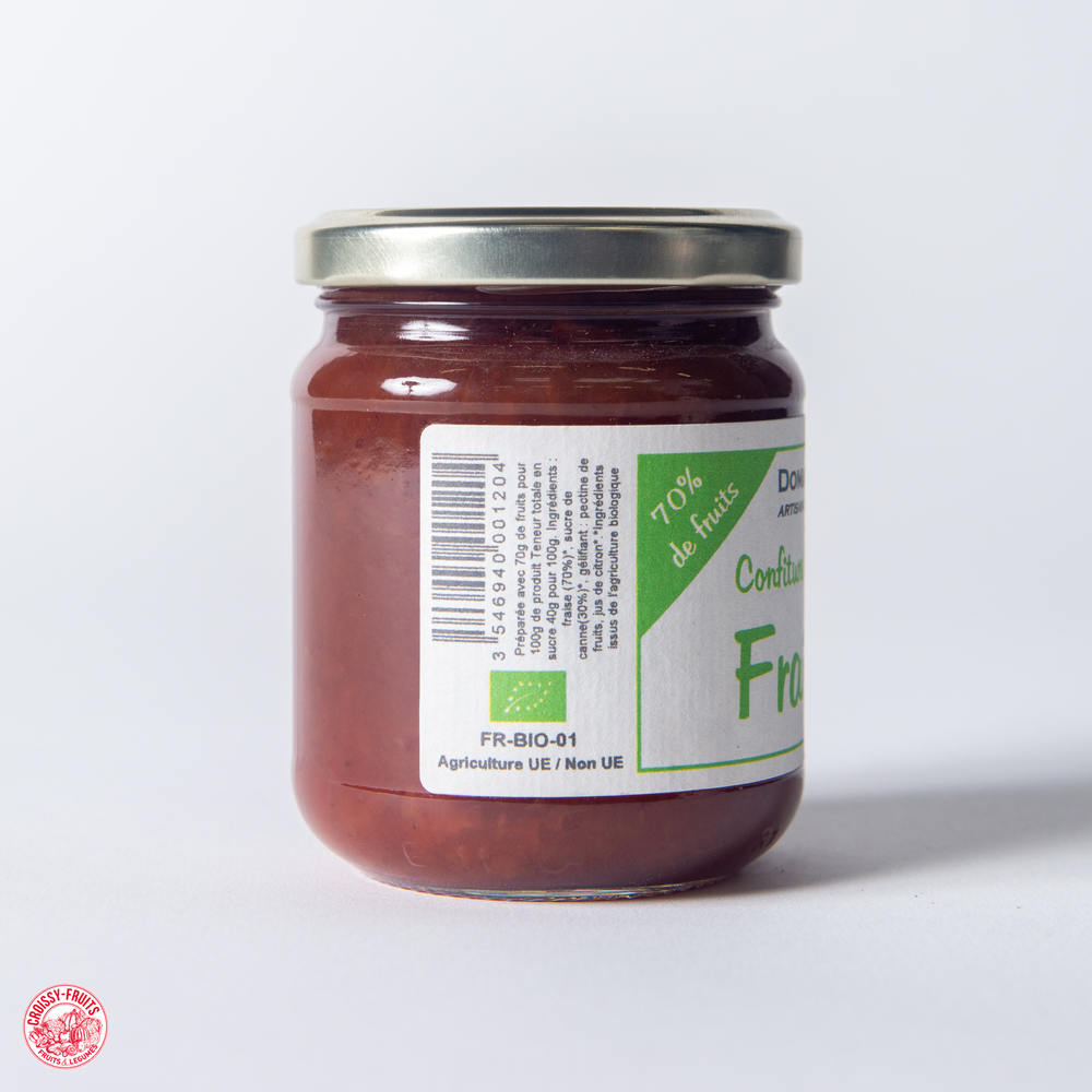 Confiture Allégée Bio Fraise (240g)