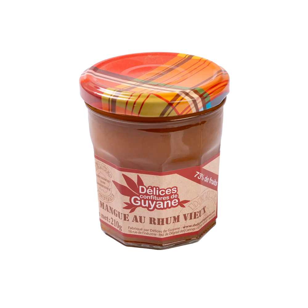 Confiture mangue au vieux rhum (210g)