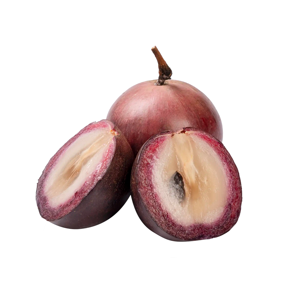 milk fruit exotique entier à la peau violette brillante