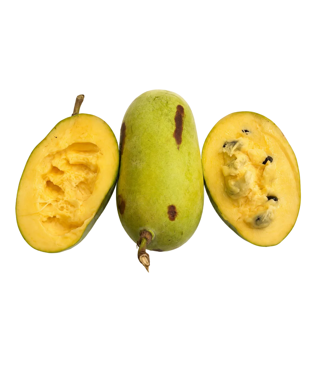 Pawpaw du Tarn (asiminier), fruit rare français à la chair crémeuse aux notes de banane, mangue et vanille
