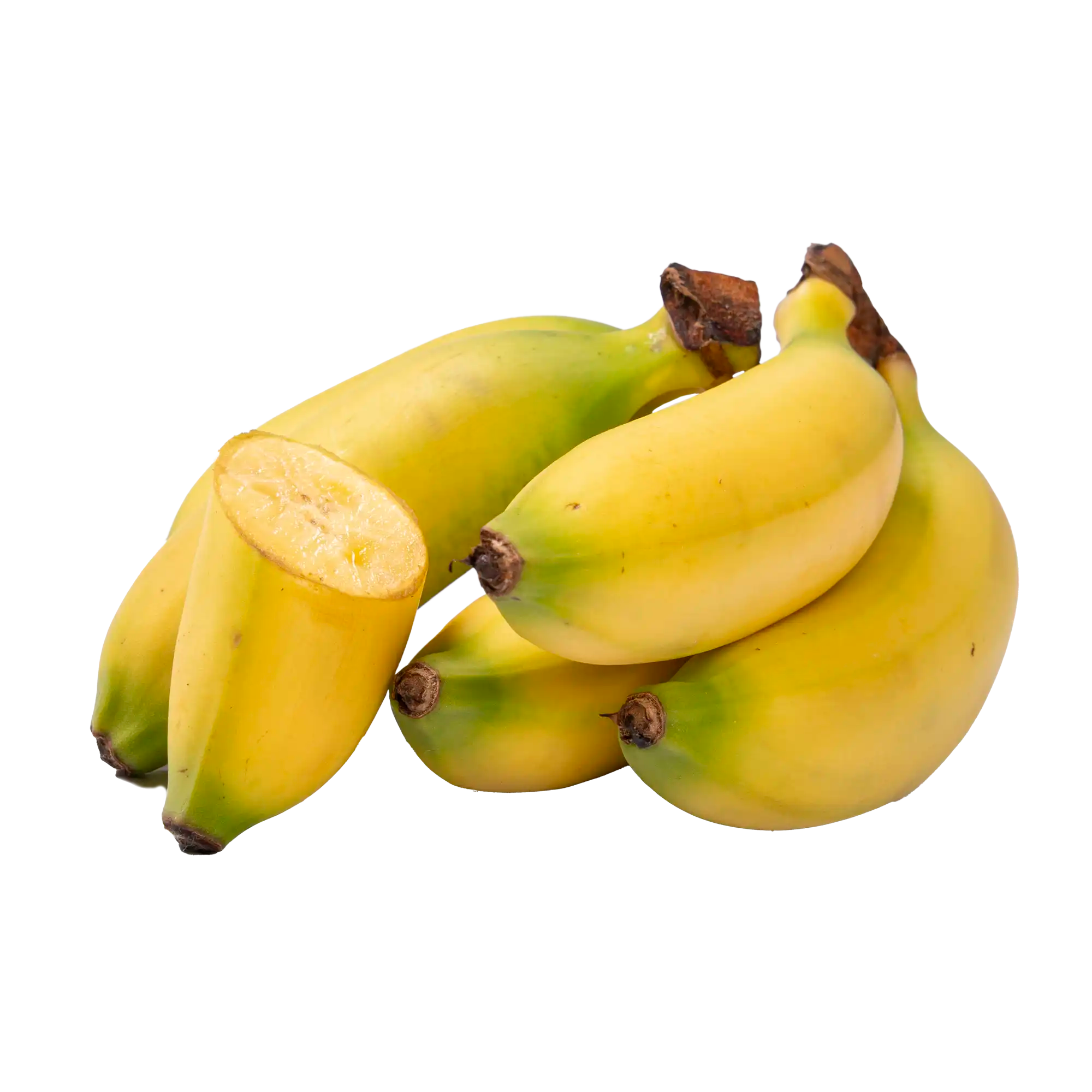 Bananes frécinette de Guadeloupe, baby bananes à déguster tigrées