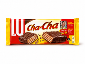 Paquet de Cha-Cha LU 8 gaufrettes caramel chocolat 216g - le biscuit culte des Antilles