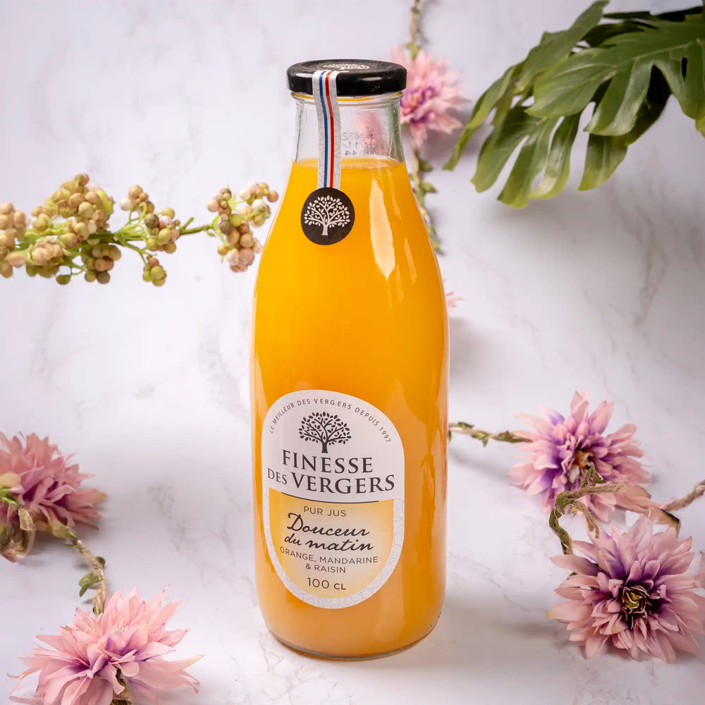 Jus douceur du  matin, orange, mandarine et raisin (1litre)