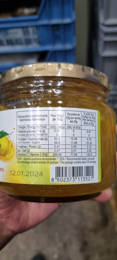 Marmelade de Yuzu (580g)