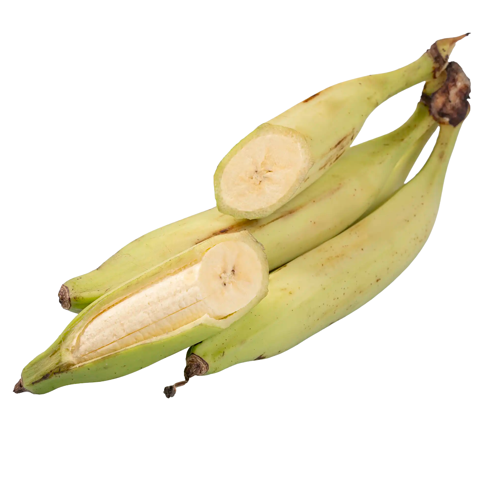 Bananes plantain de Guadeloupe, bananes à cuire à la chair ferme