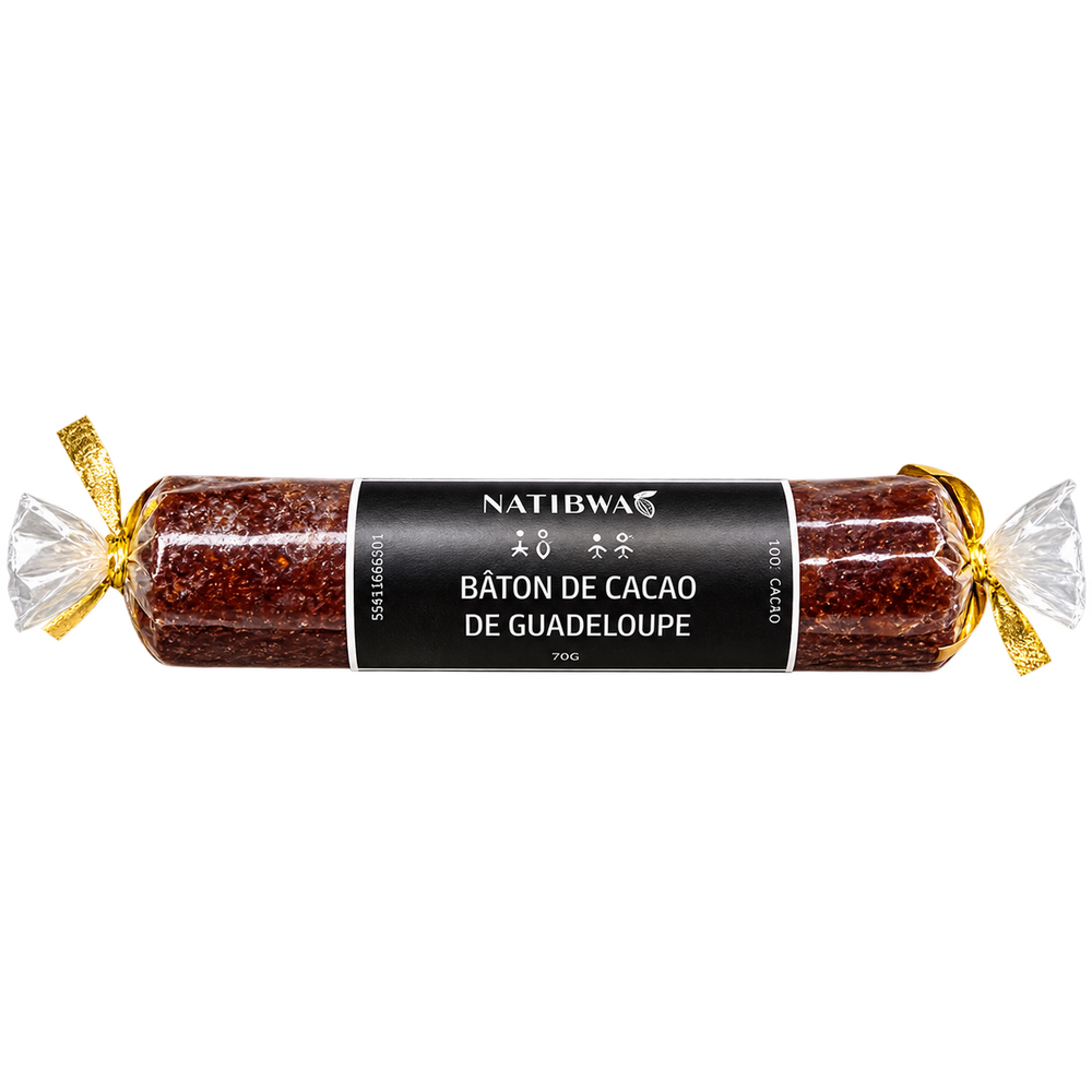 Bâton de cacao de Guadeloupe NATIBWA 70 g — sans fond