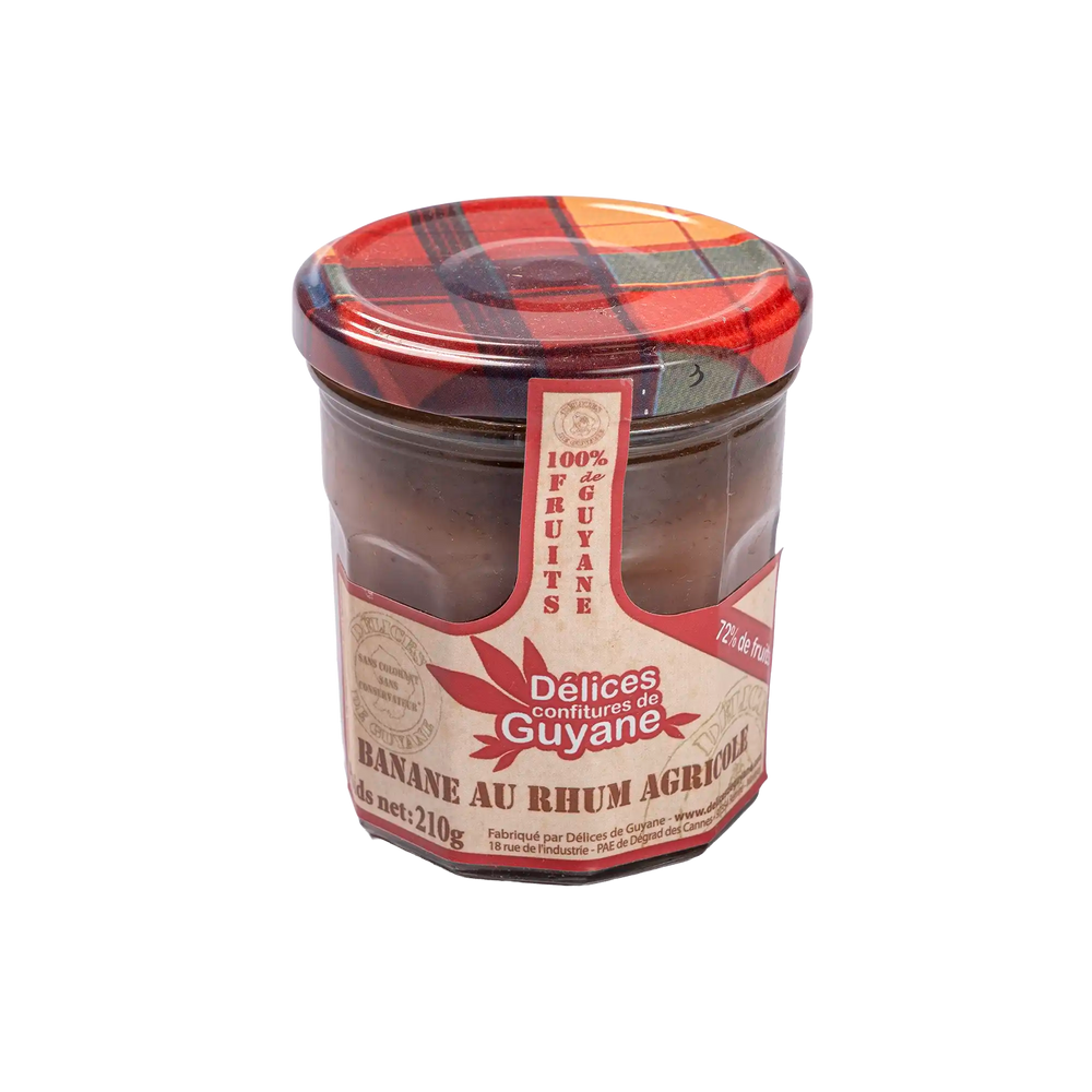 Confiture de bananes au rhum agricole (210g)