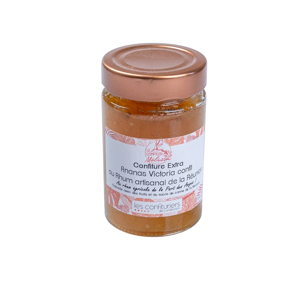 Confiture Extra Ananas Victoria au Rhum artisanal de la Réunion