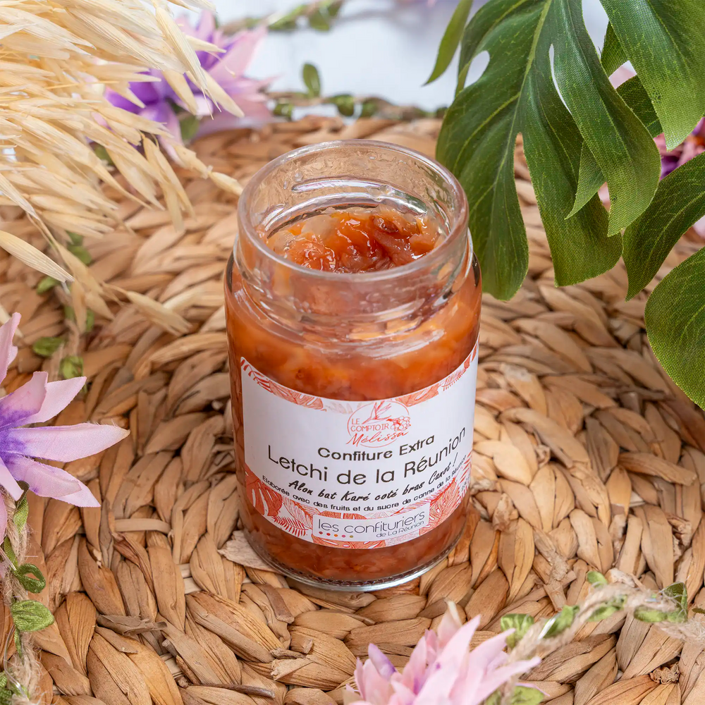 Confiture extra Letchi de la Réunion 90%de fruits