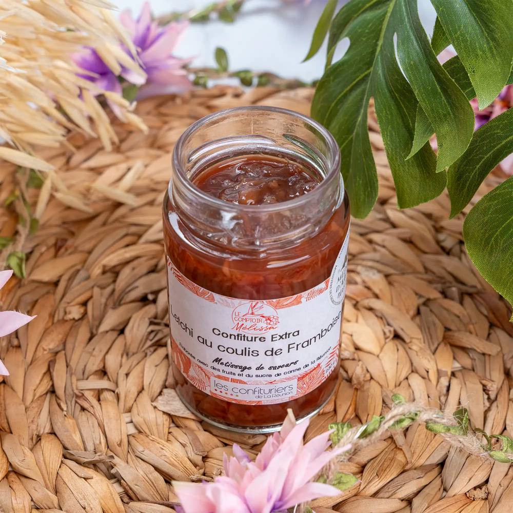 Confiture extra Letchi au coulis de Framboise