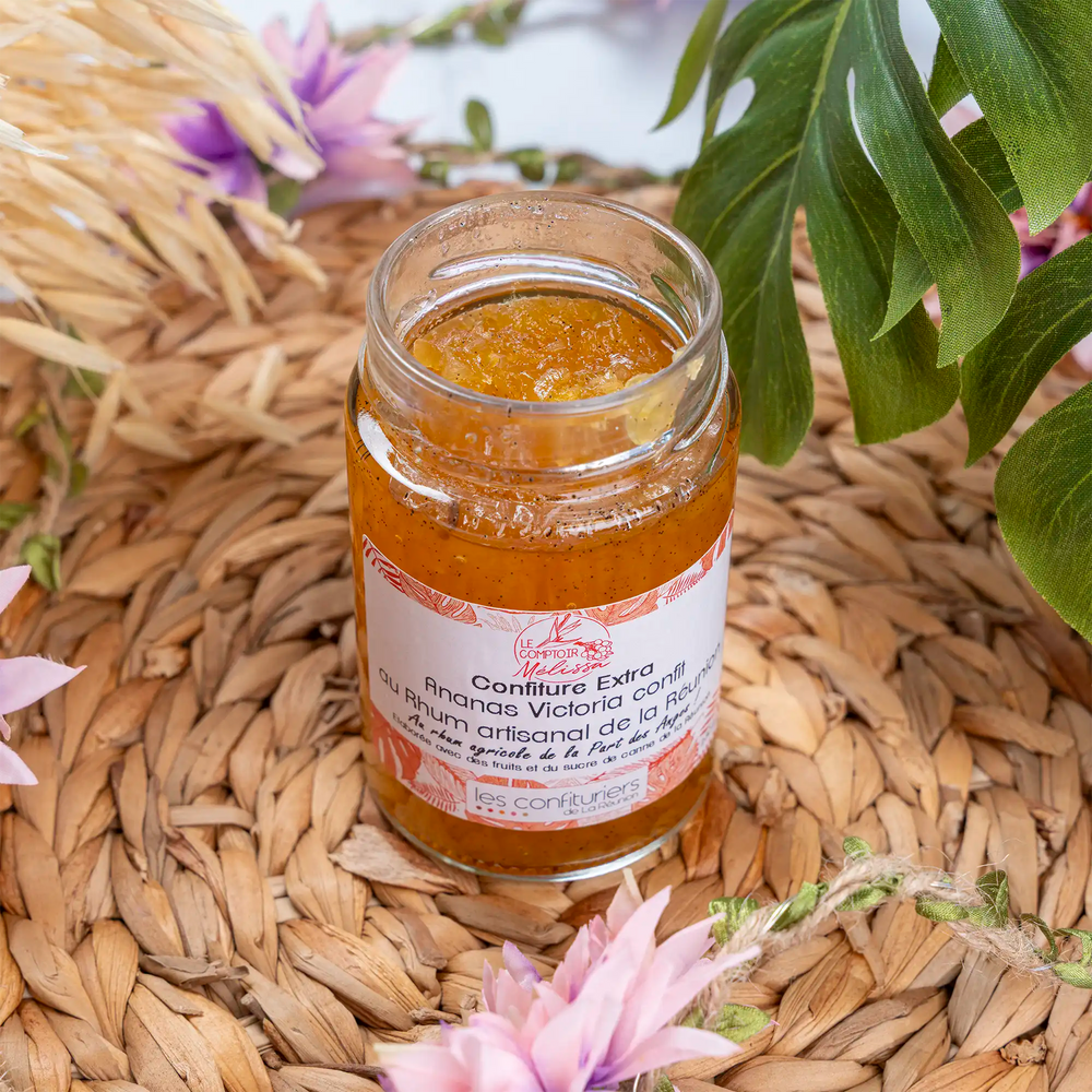 Confiture Extra Ananas Victoria au Rhum artisanal de la Réunion