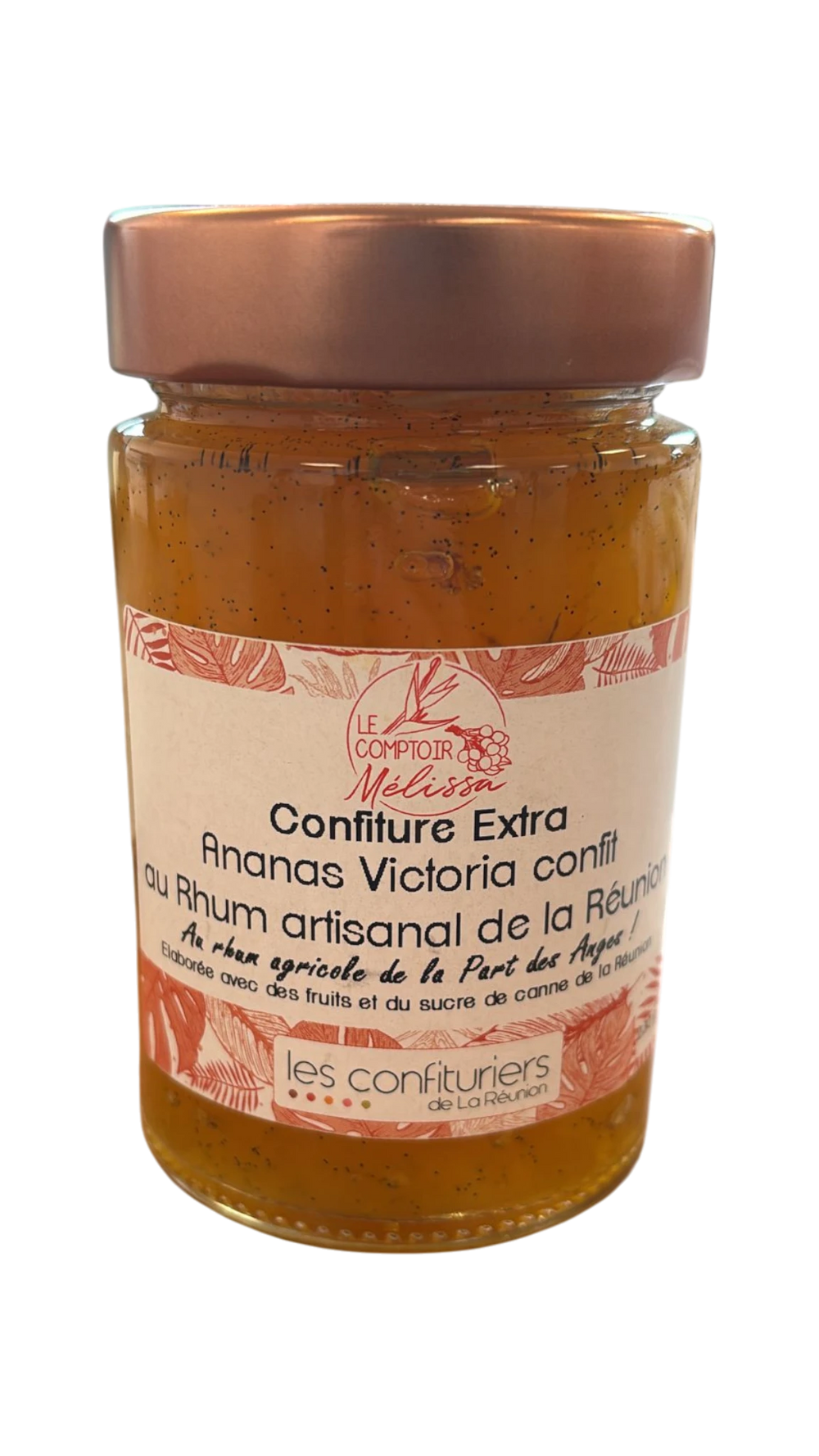 Confiture Extra Ananas Victoria au Rhum artisanal de la Réunion