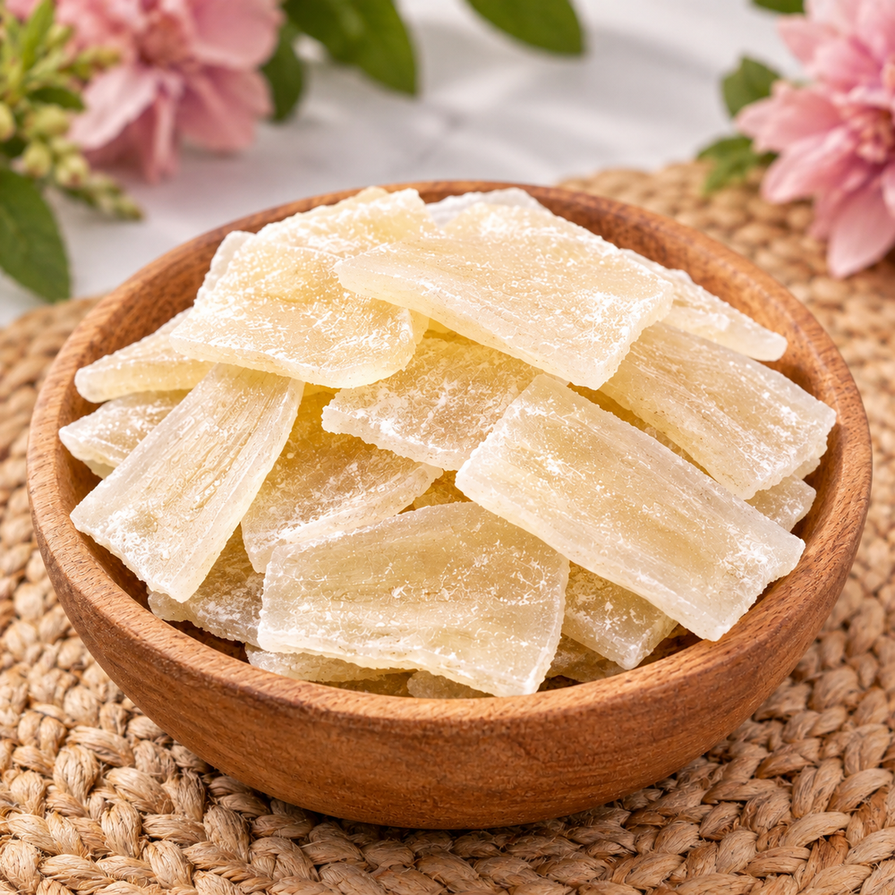 Aloe vera deshydratée sucrée — mise en scène