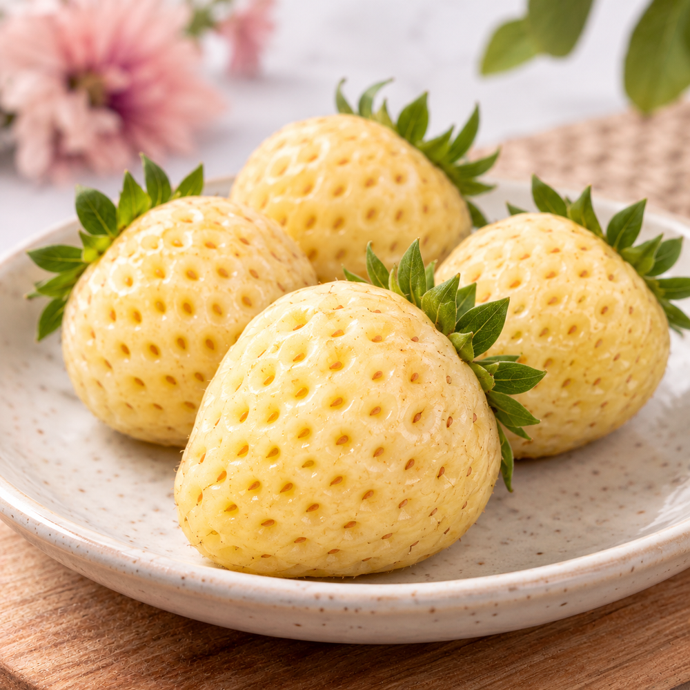 Fraise Jaune 100g (camion frigorifique) — vue rapprochée