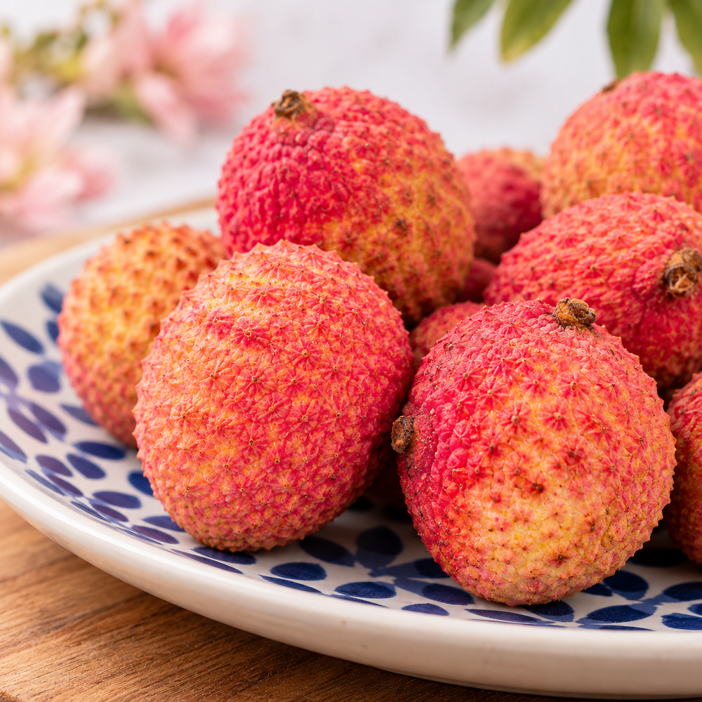 Letchis (Litchi) — vue rapprochée
