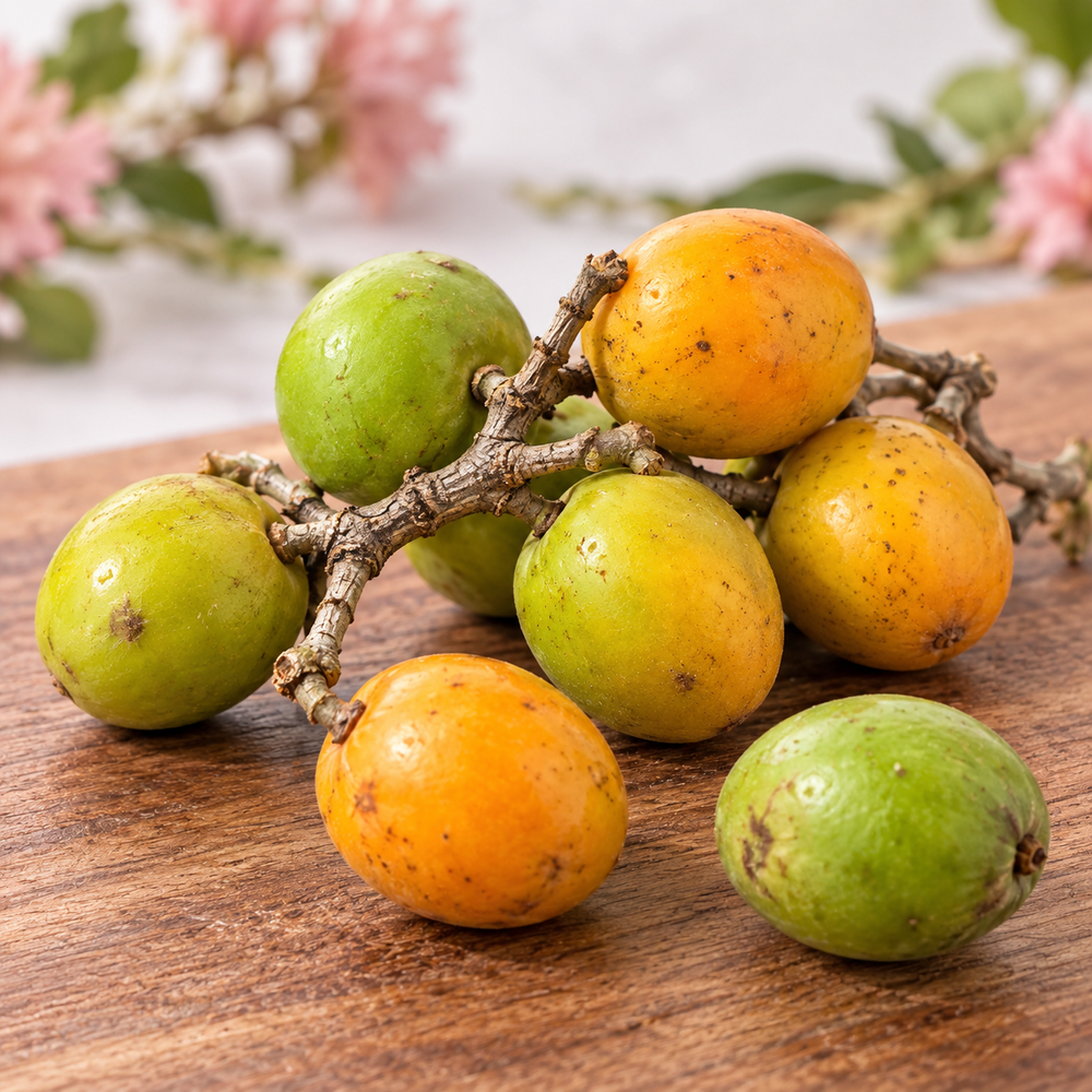 Prune chenille de Guadeloupe (prune du Chili) — vue rapprochée