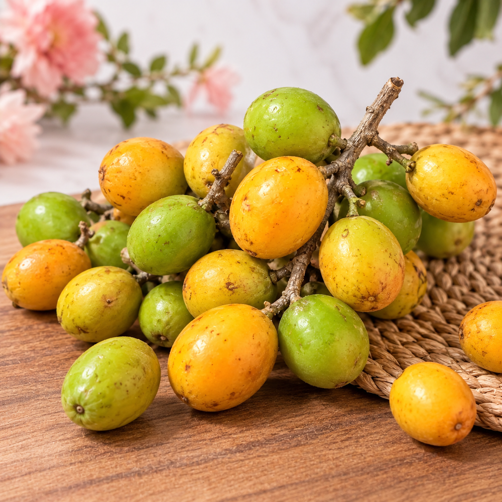 Prune chenille de Guadeloupe (prune du Chili) — mise en scène