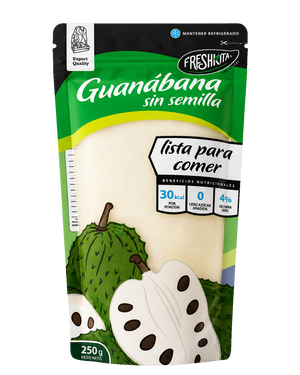 Pulpe de Corossol avec Morceaux – Guanabana d'Équateur 250g — photo originale sans fond