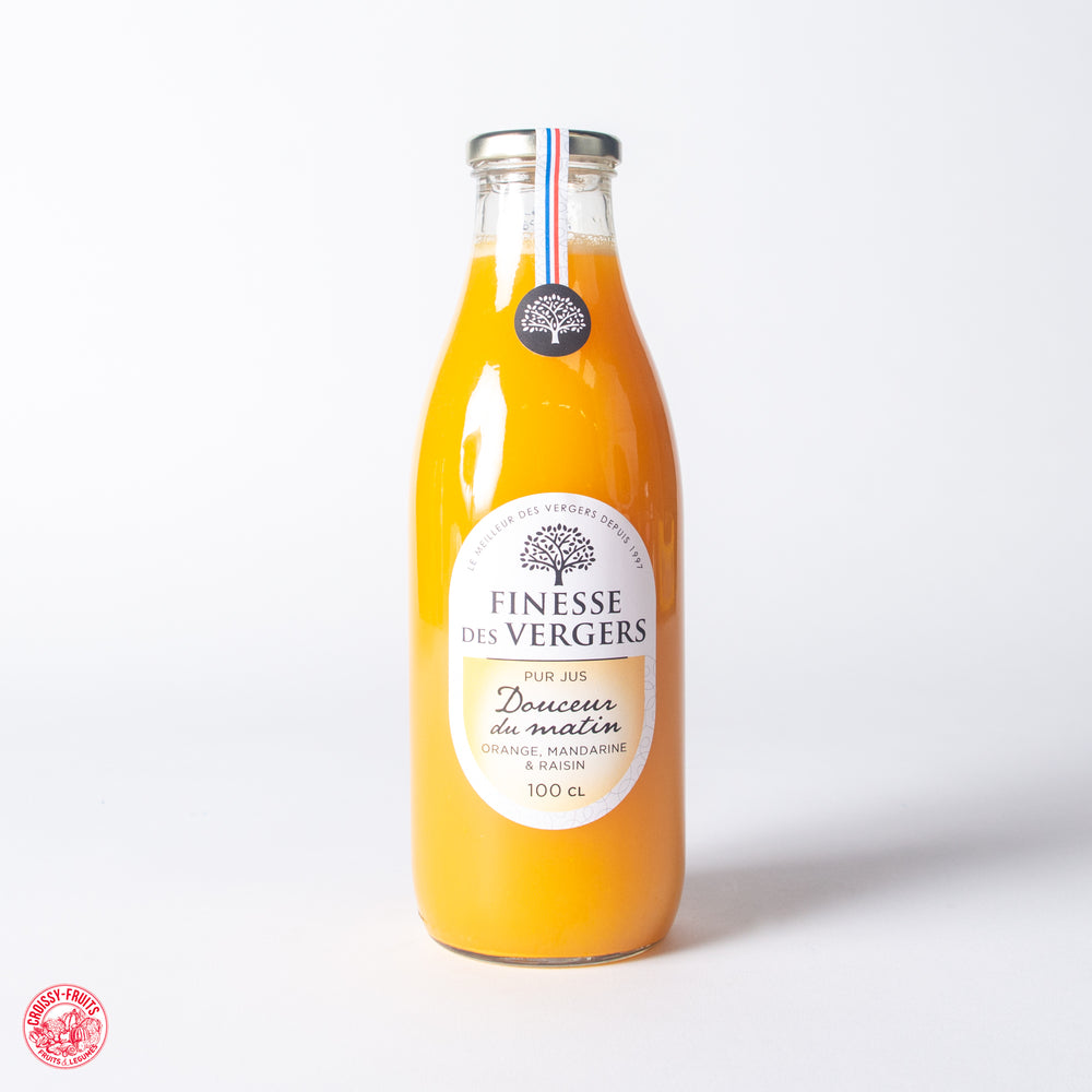 Jus douceur du  matin, orange, mandarine et raisin (1litre)