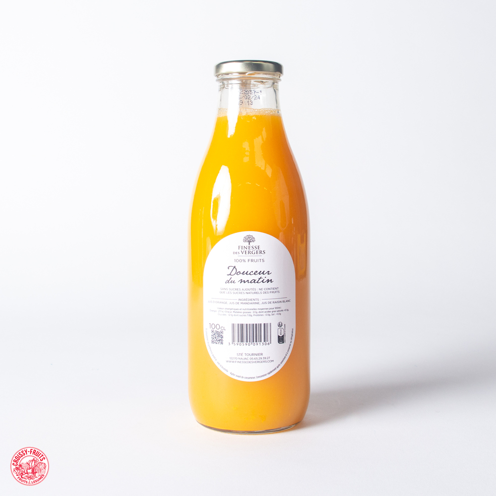 Jus douceur du  matin, orange, mandarine et raisin (1litre)